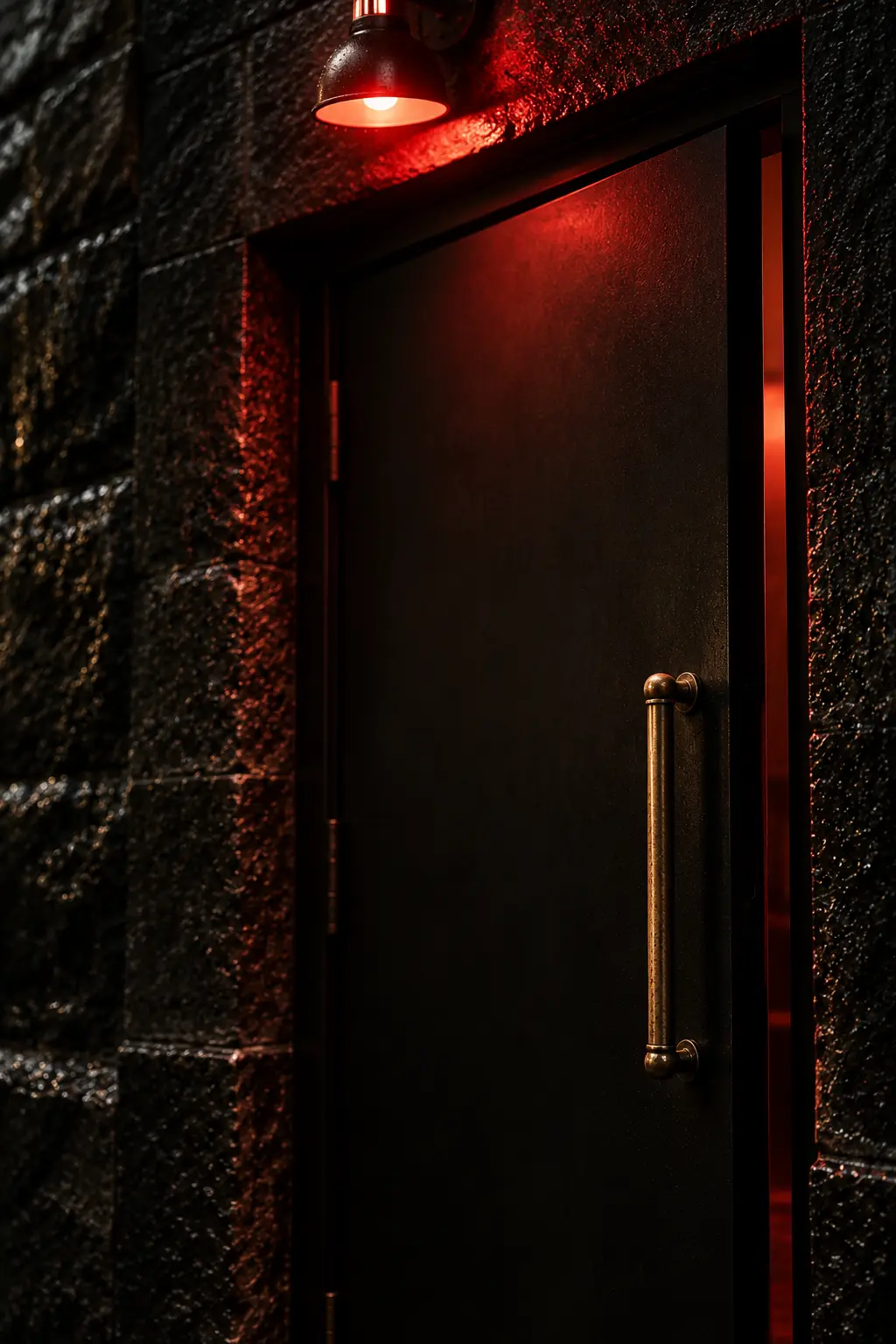 La poignée et la lampe